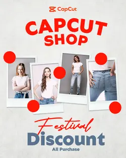 Festival Discount Instagram Potrait Orange Blue Jeans Modern Minimalist