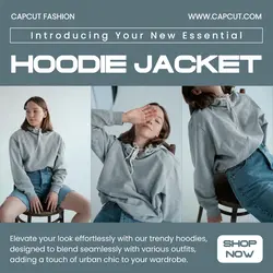 Fashion Hoodie Jacket Display Instagram Post