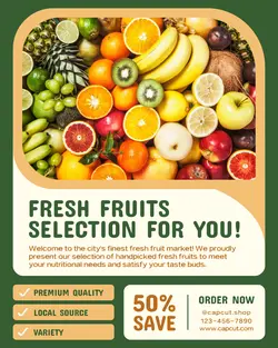 Food and Beverage Fresh Fruits Promotion Instagram Post
