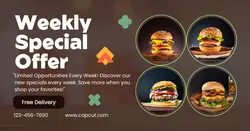 Brown Weekly Special Offer Banner Facebook App Ad