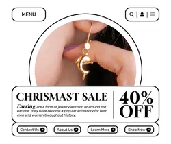 Christmas Earring Sale Promotion Facebook Post