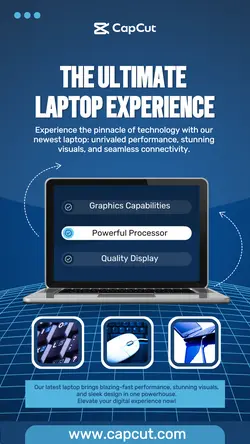 Electronics Laptop Product Display Instagram Blue