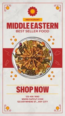 Middle East Food Kebab Restaurant Instagram Story