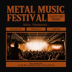 Metal Music Festival Promotion Instagram Post