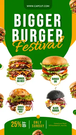 Bigger Burger Festival Instagram Story