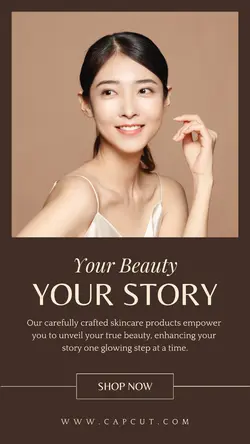 Brown Aesthetic Skincare Instagram Story
