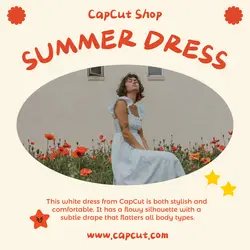 Fashion Summer Dress Product Instagram Post