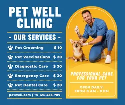 Pet Care Clinic Services Facebook Post