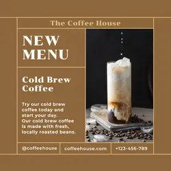 Cold Brew Coffee Product Display Instagram Post