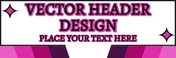 Simple Pink and Black Email Header