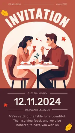 Thanksgiving Dinner Party Invitation Tiktok Post