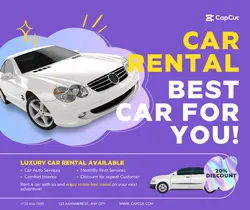 Services Car Rental Display Minimalist