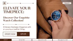 Promotion Fashion Watch Brown Facebook ad
