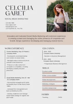 Non-Marketing Social media Marketing Cream Minimalist