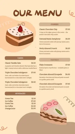 Food & Beverages Bakery Pricelist Instagram Story
