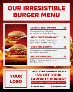 Food Burger Menu Instagram Post