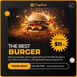 Food & Beverage The Best Burger Instagram Post