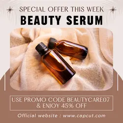 Natural Beauty Serum Product Instagram Post