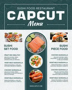 food and beverage  sales promotion menu post Japan style
