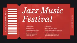 Jazz Music Festival Ticket Promotion Twitter Post