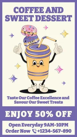 Food & Beverage Coffee and Sweet Dessert Instagram Story