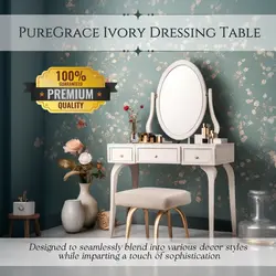 E-commerce Household White Dressing Table Product Display