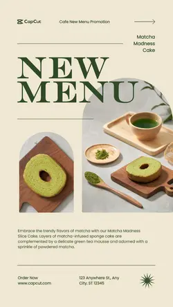Cafe New Menu Promotion Tiktok Post