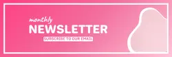 Non marketing Email header Pink minimalist