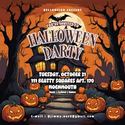 Halloween Invitation Party Illustration Instagram Post