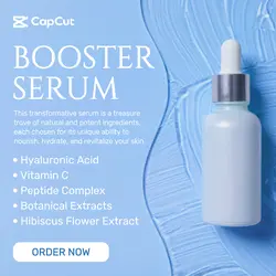 beauty skincare booster serum product display