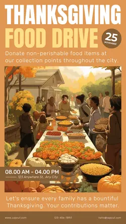 Thanksgiving Charity Event Tiktok Post