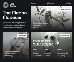 Electronic Museum Event Display Facebook Post