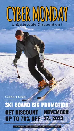 Cyber Monday Workout & Fitness Activity Introduction Ski board