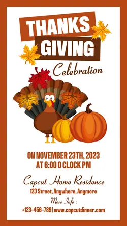Thanksgiving Celebration TikTok Post