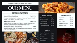 Food Seafood Menu