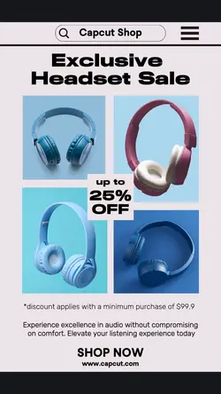 Electronic Headset Promotion Instagram Story