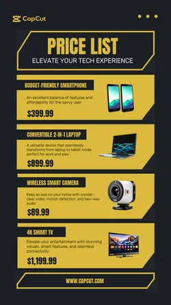 Electronic Pricelist Instagram Story