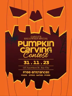 Pumpkin Carving Event - Halloween Poster