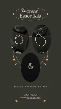 Dark Elegant Aesthetic Jewelry Instagram Story