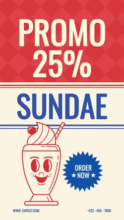 Retro Food Style - IG Story Template