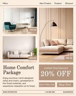 Untitled imageHome Comfort Package business template design for Instagram Portrait posts