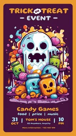 Trick or Treat Event Invitation Instagram Story