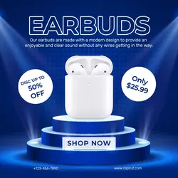 Electronic Earbuds Product Display Introduction