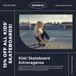 Skateboard promotion instagram post