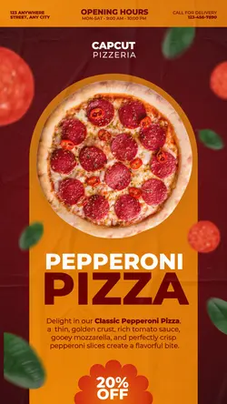 Pepperoni Pizza Story Template