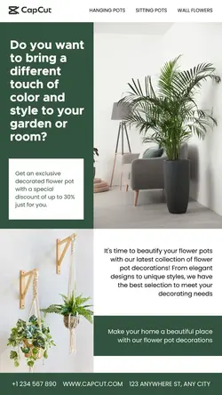 Flower Pot Decoration Product Display Insta Story
