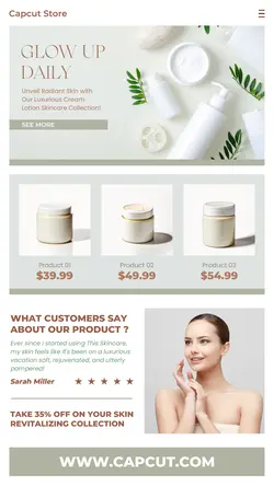 Skincare Product Display Light Color for Instagram Story