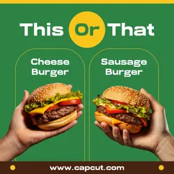 Food Burger This or That Display Instagram Post
