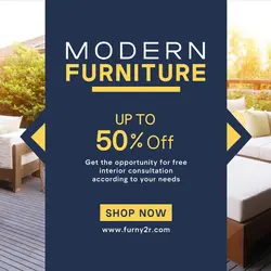 Furniture Instagram Post Minimalist blue