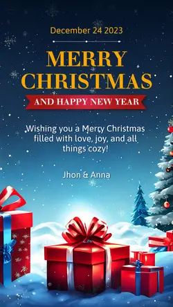 Christmas greetings card Instagram Story story